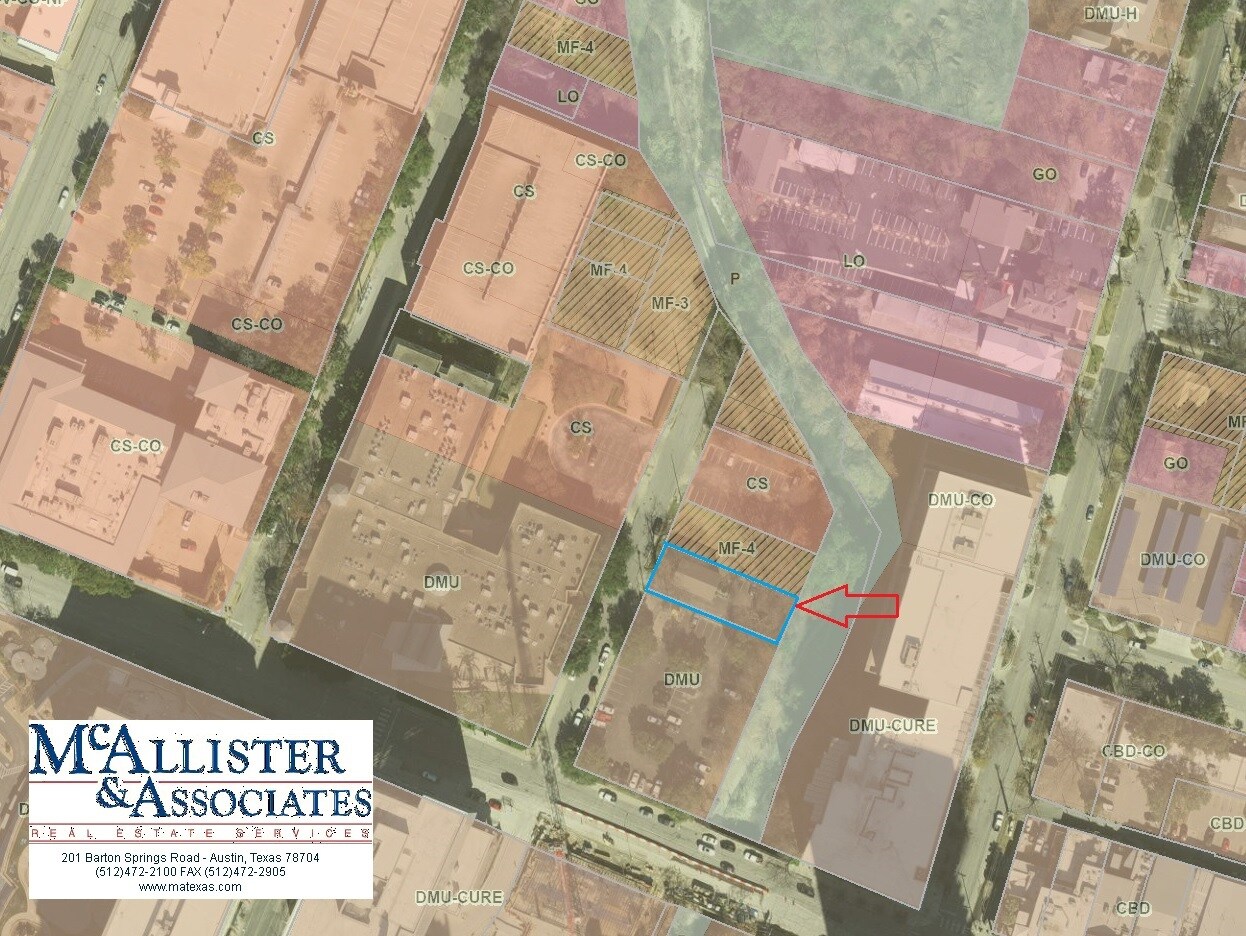 609 Wood St, Austin, TX 78703 Downtown Austin Lot w/ Office Building