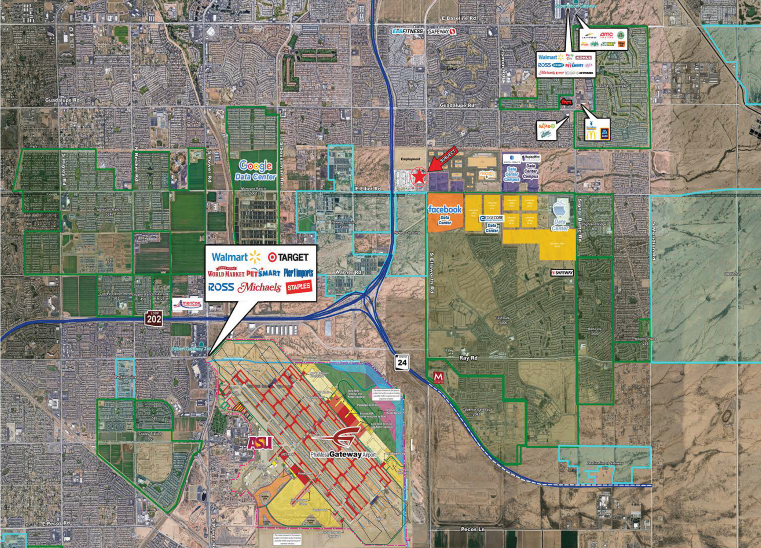 3452 S Ellsworth Rd, Mesa, AZ for lease - Aerial - Image 3 of 4