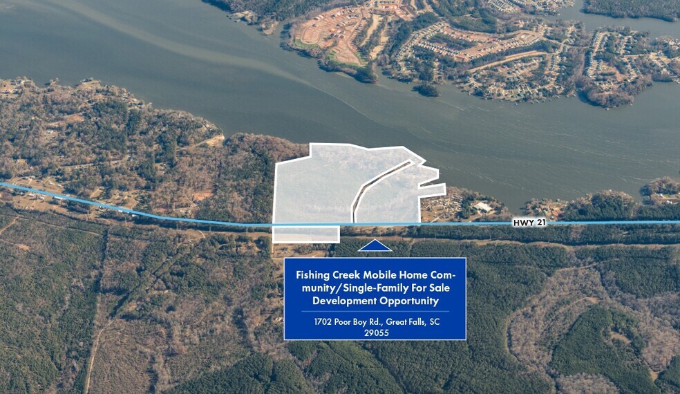 1702 Poor Boy Rd, Great Falls, SC for sale - Aerial - Image 1 of 1