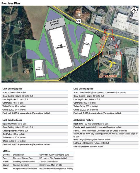 US-70 and Amity Hill rd, Cleveland, NC for lease - Site Plan - Image 2 of 3