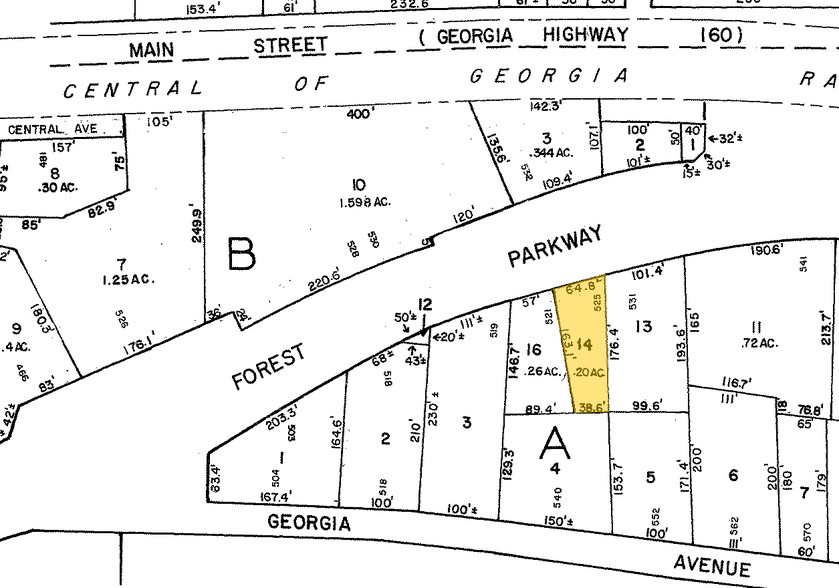 525 Forest Pky, Forest Park, GA for sale - Plat Map - Image 2 of 5