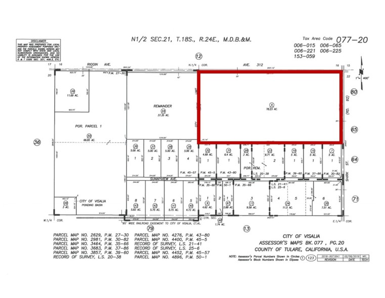 8827 Avenue 312, Visalia, CA for sale - Plat Map - Image 3 of 9