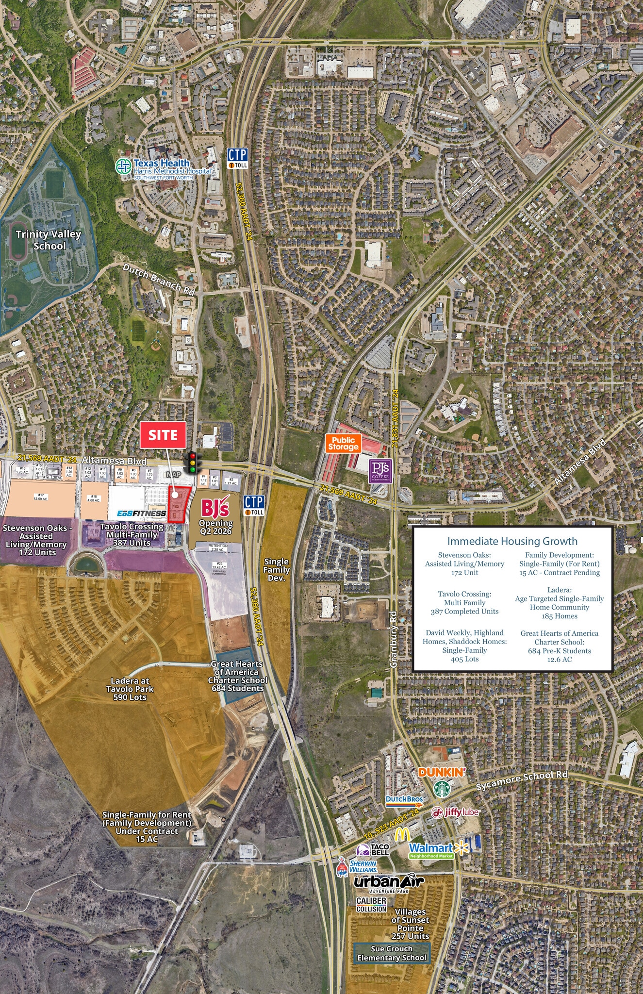 SWC Altamesa Rd, Fort Worth, TX for sale Aerial- Image 1 of 4