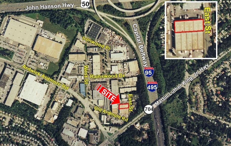 3610-3620 East St, Landover, MD for lease - Aerial - Image 3 of 4