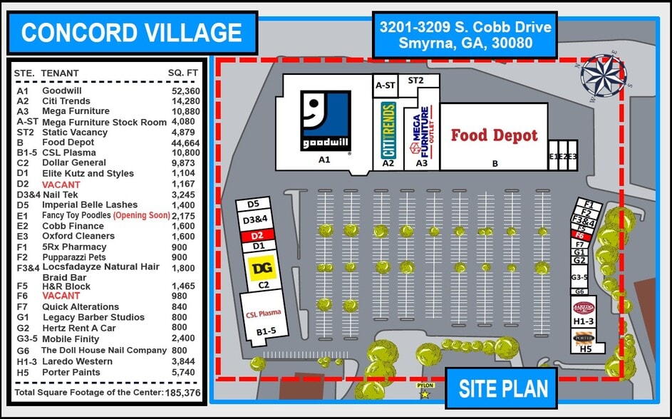 3201-3209 S Cobb Dr, Smyrna, GA for lease - Building Photo - Image 1 of 7