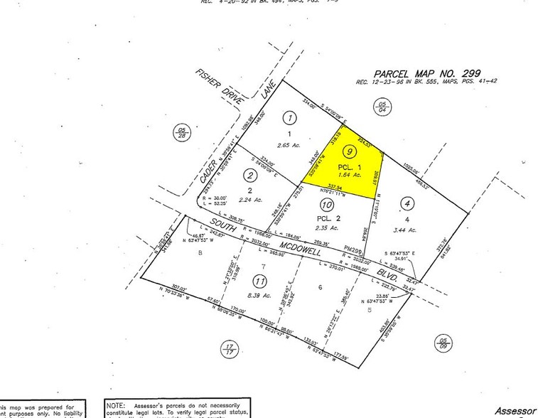 1997 S McDowell Blvd, Petaluma, CA for lease - Plat Map - Image 2 of 5