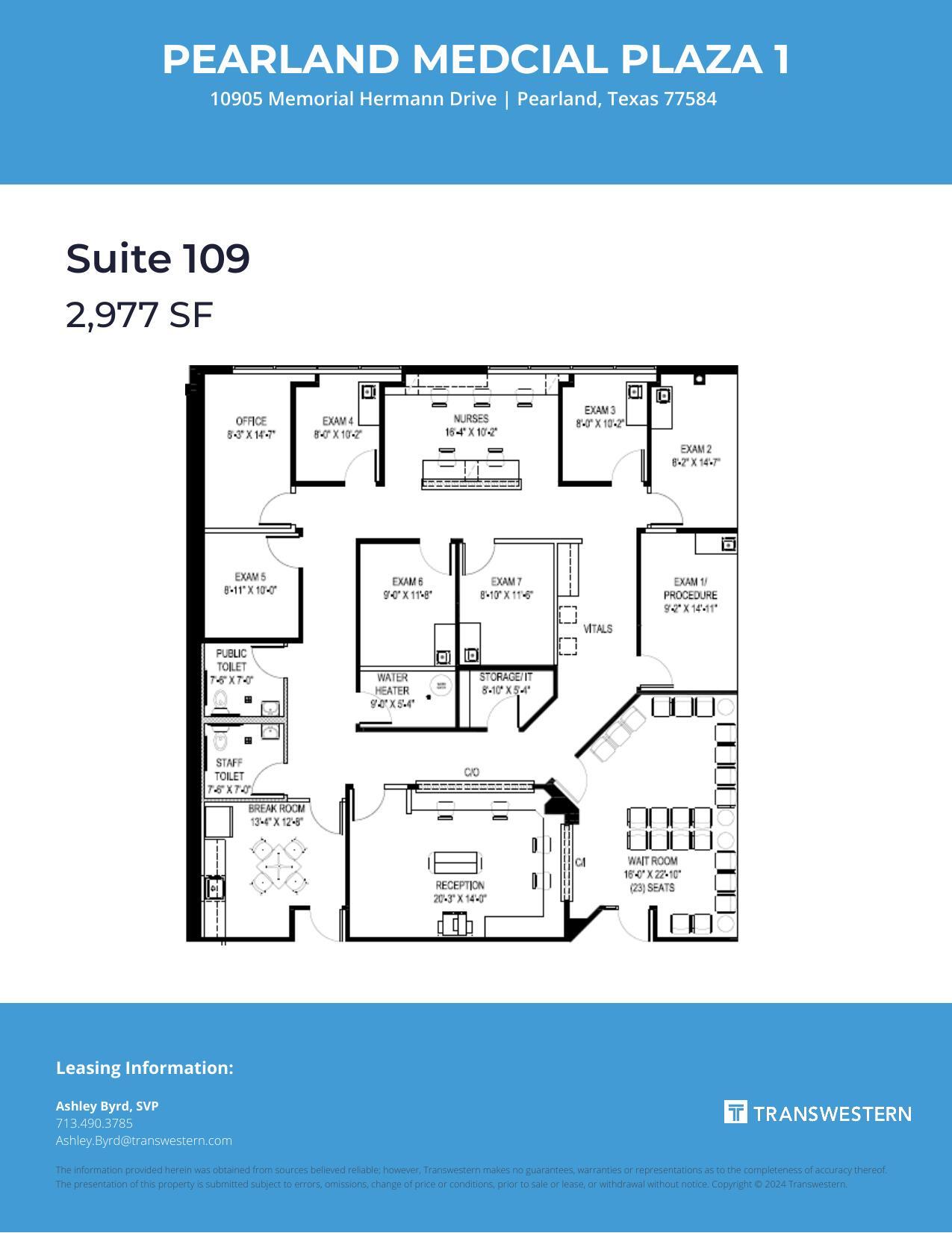 10905 Memorial Hermann Dr, Pearland, TX for lease Floor Plan- Image 1 of 1