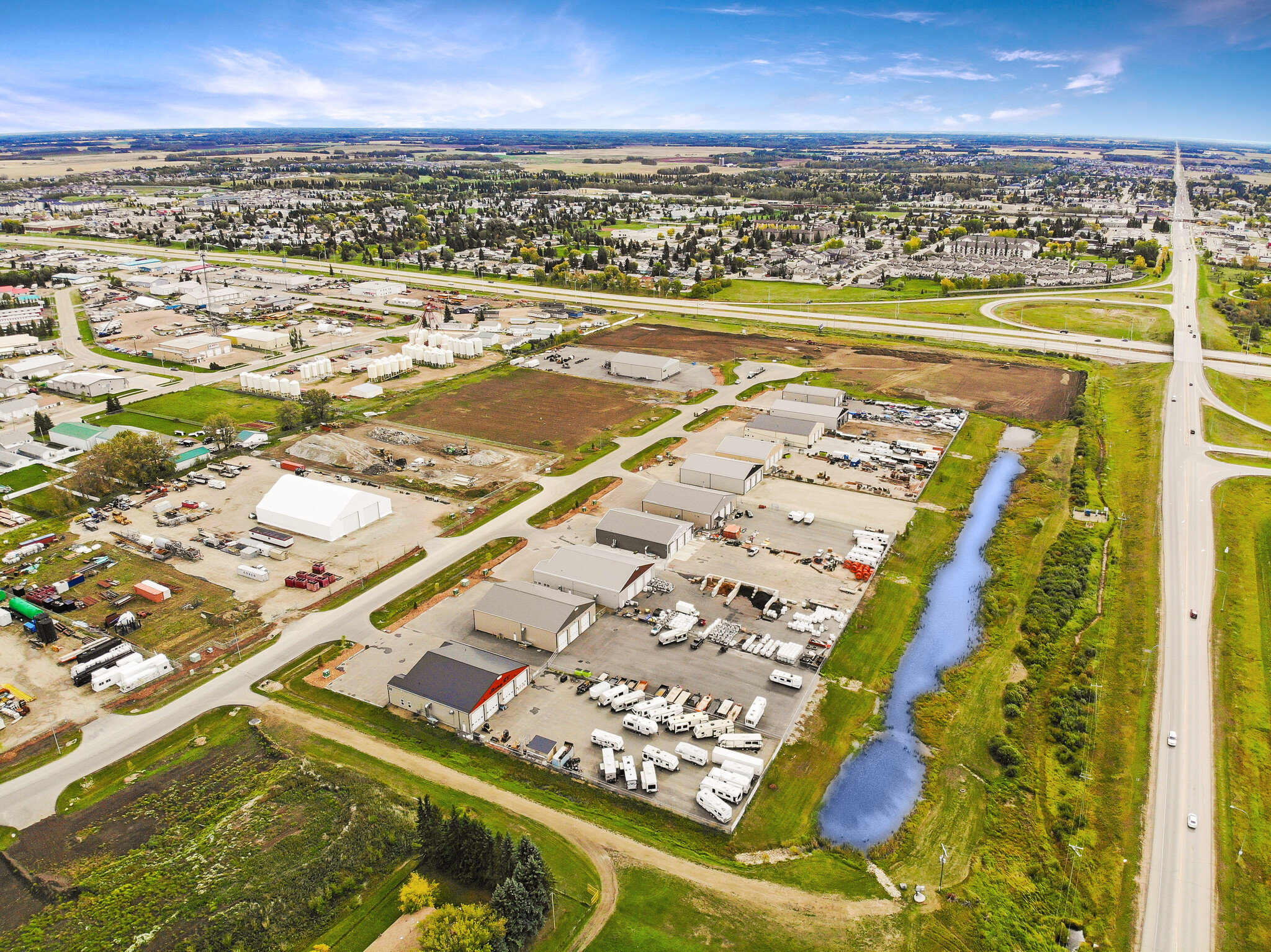 Goertz Ave, Stony Plain, AB for sale Aerial- Image 1 of 4