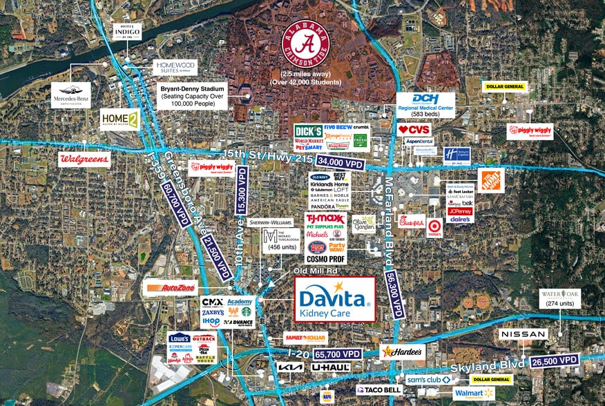 805 Old Mill St, Tuscaloosa, AL for sale - Aerial - Image 2 of 5