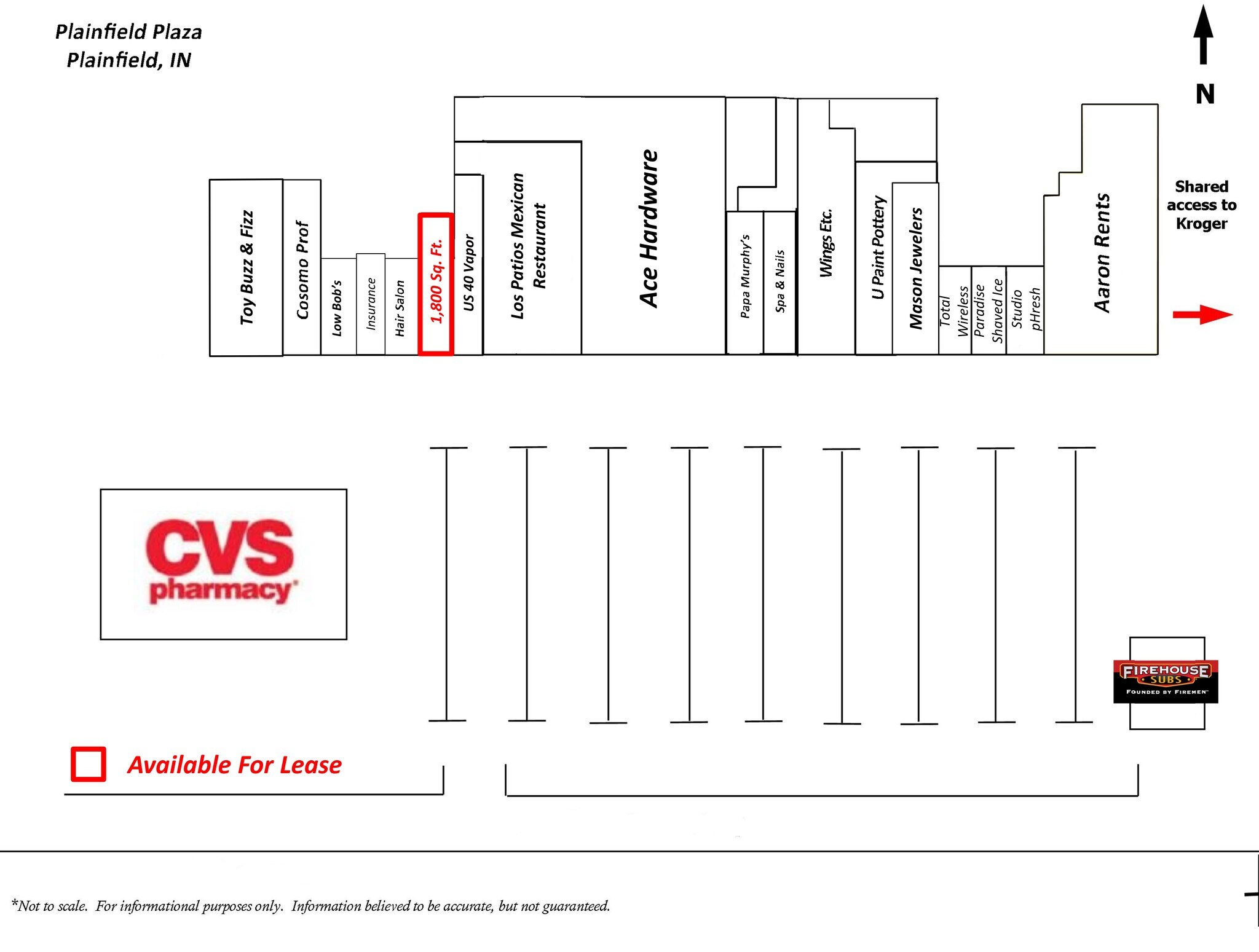 1702-1830 E Main St, Plainfield, IN for lease Site Plan- Image 1 of 4