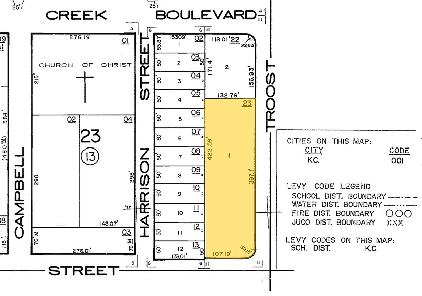 4630 Troost Ave, Kansas City, MO for lease - Plat Map - Image 2 of 11