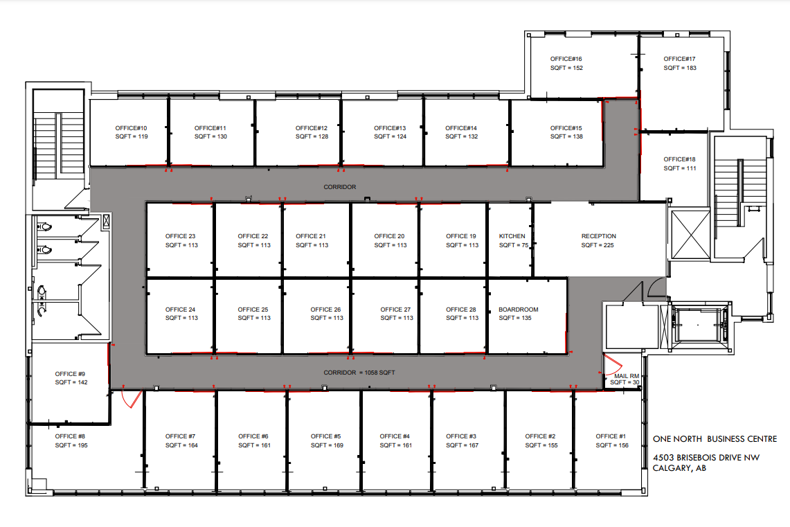 4503 Brisebois Dr NW, Calgary, AB for lease Floor Plan- Image 1 of 14