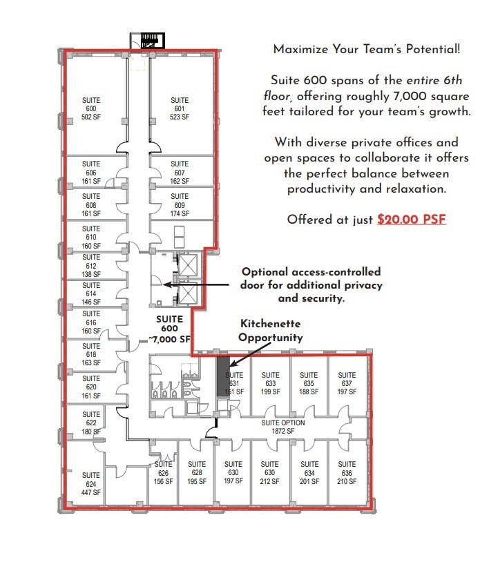 319 S 17th St, Omaha, NE for lease Floor Plan- Image 1 of 1