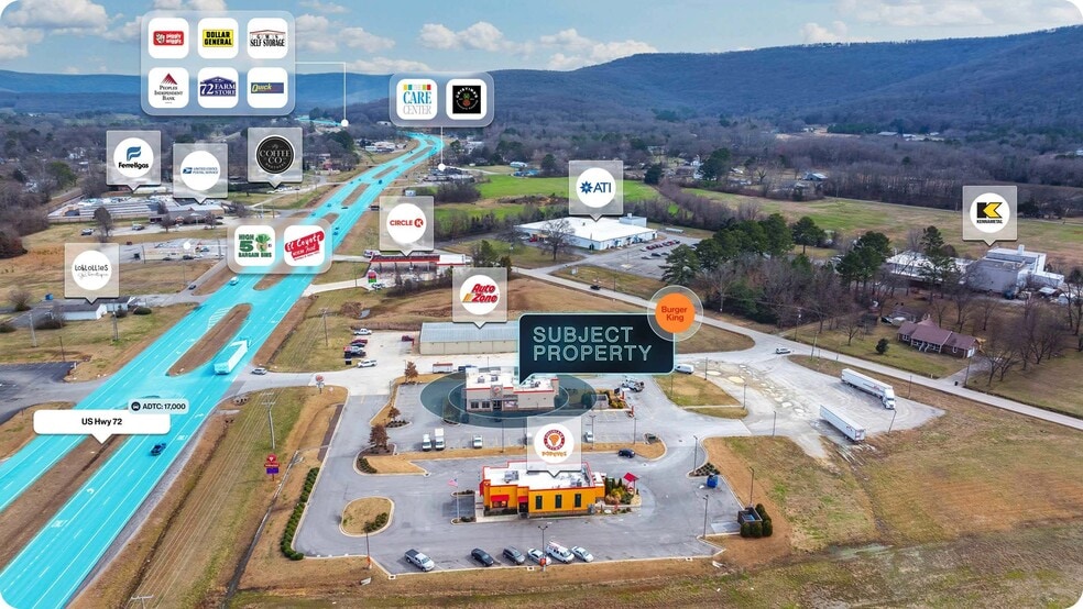 5960 Highway 72, Gurley, AL for sale - Aerial - Image 2 of 2