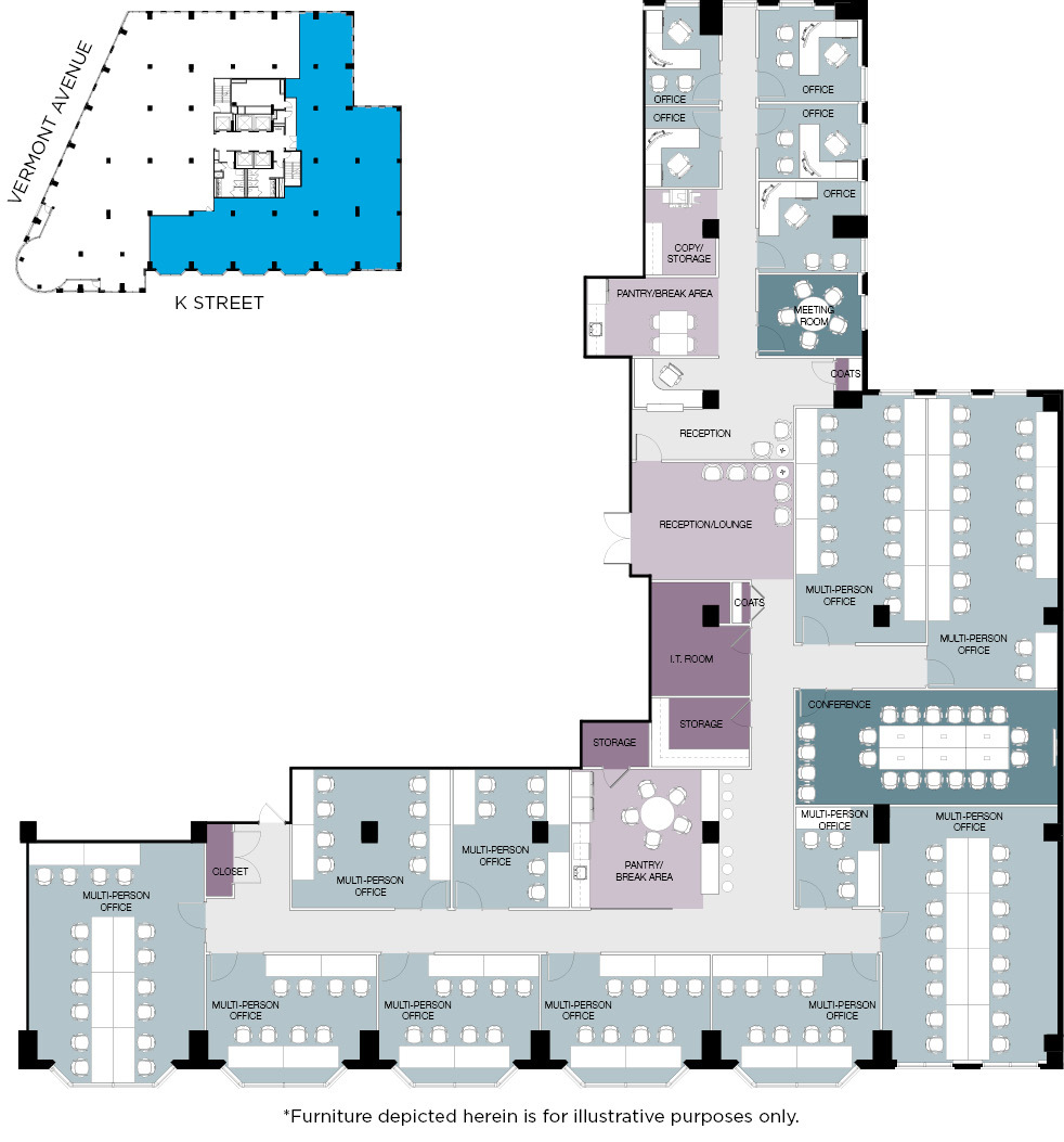 1425 K St NW, Washington, DC for lease Floor Plan- Image 1 of 2