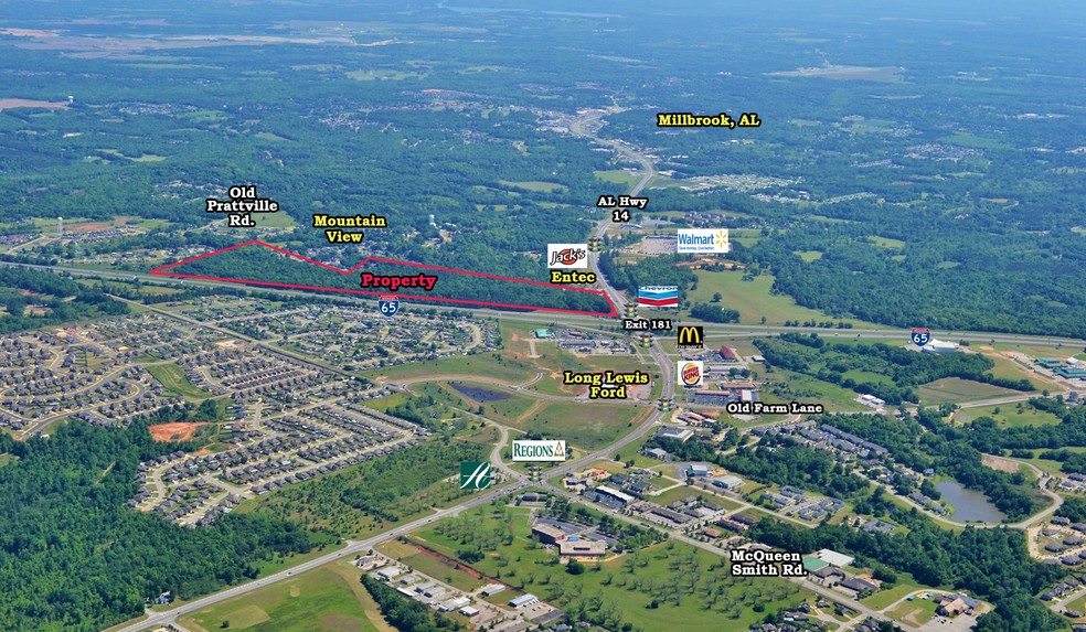 85.95 Acres NE Corner Of I-65 & AL Hwy 14 Hwy, Millbrook, AL for sale - Building Photo - Image 1 of 8