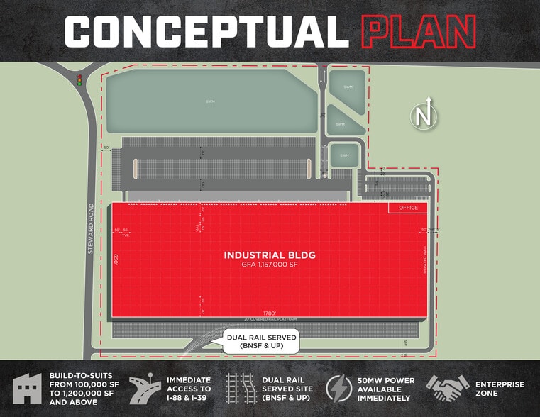 SEC Steward Road & Ritchie Rd, Rochelle, IL for sale - Site Plan - Image 3 of 3