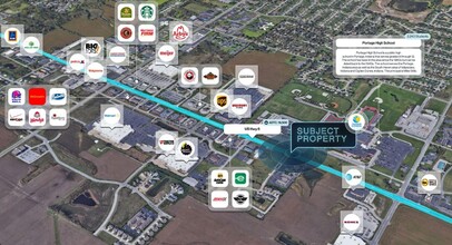 6485 US Highway 6, Portage, IN - aerial  map view