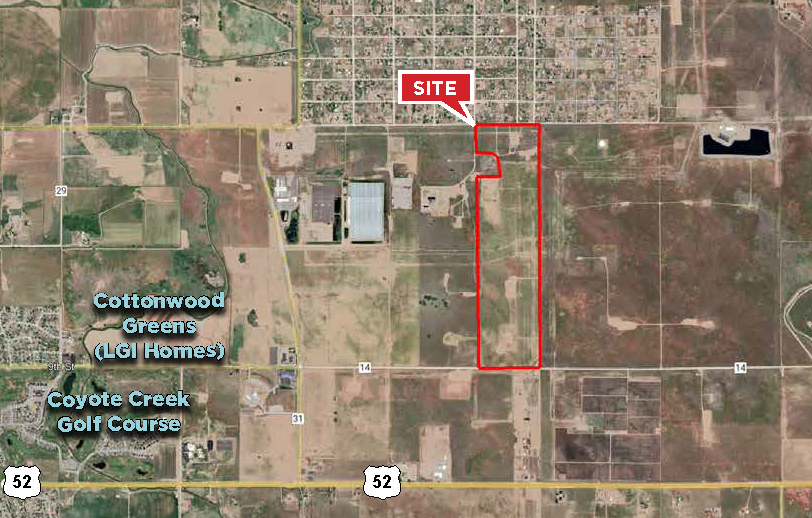 SWC Hart & WCR 16 st, Fort Lupton, CO for sale Aerial- Image 1 of 2