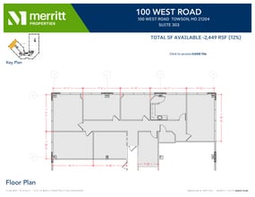 100 West Rd, Towson, MD for lease Floor Plan- Image 1 of 1