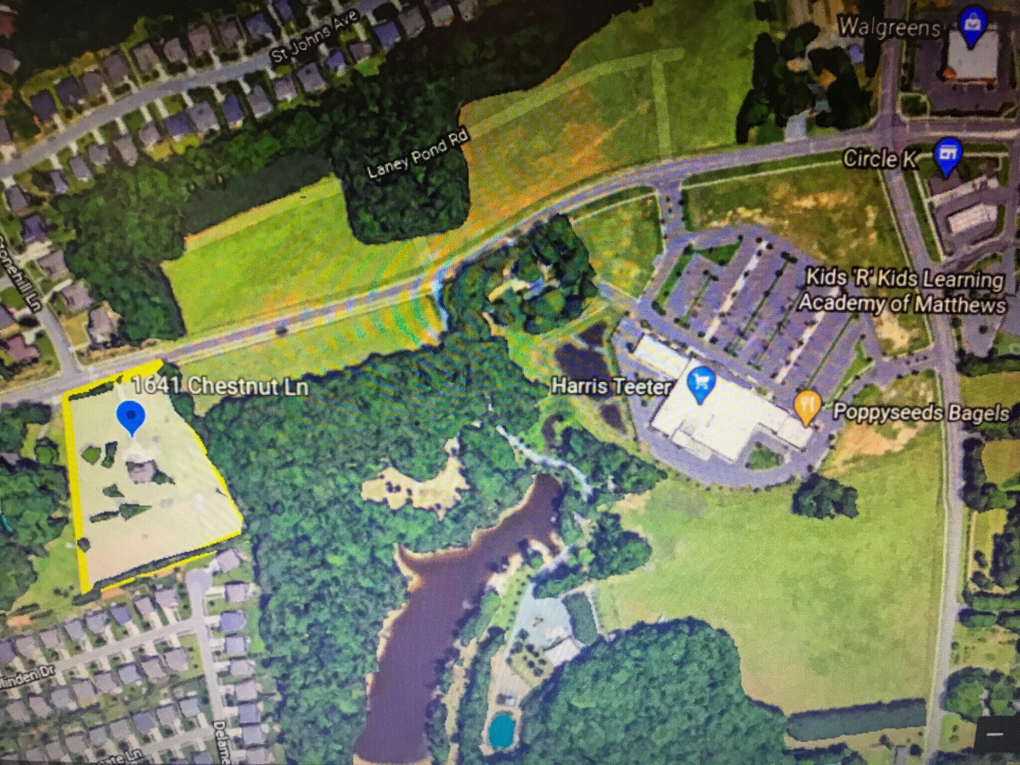 1641 Chestnut Ln, Matthews, NC for sale Aerial- Image 1 of 1