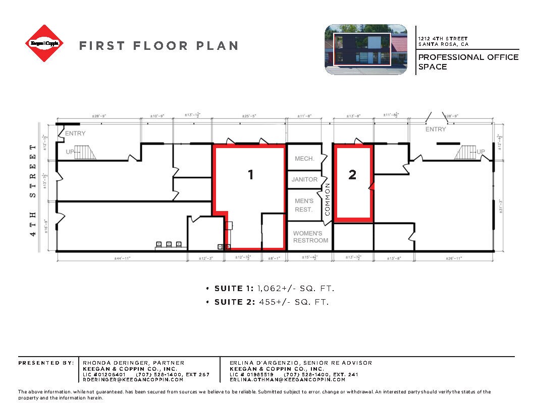 1212 4th St, Santa Rosa, CA for lease Floor Plan- Image 1 of 2