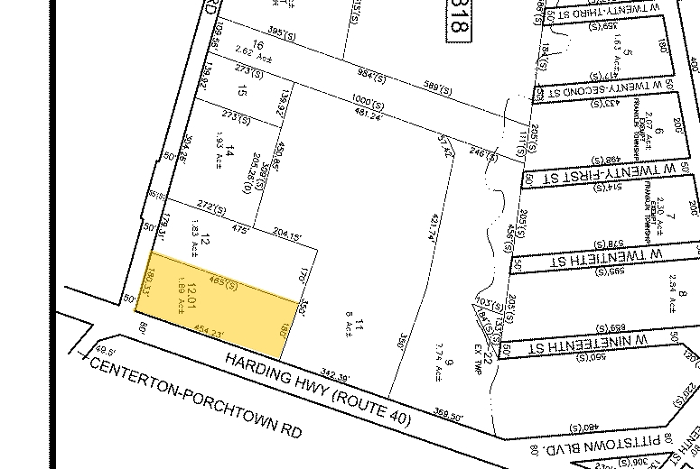 Harding Hwy, Newfield, NJ for sale - Plat Map - Image 1 of 1