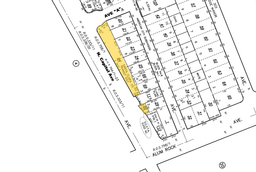 Ave A & Capitol Ave, San Jose, CA for sale - Plat Map - Image 2 of 8