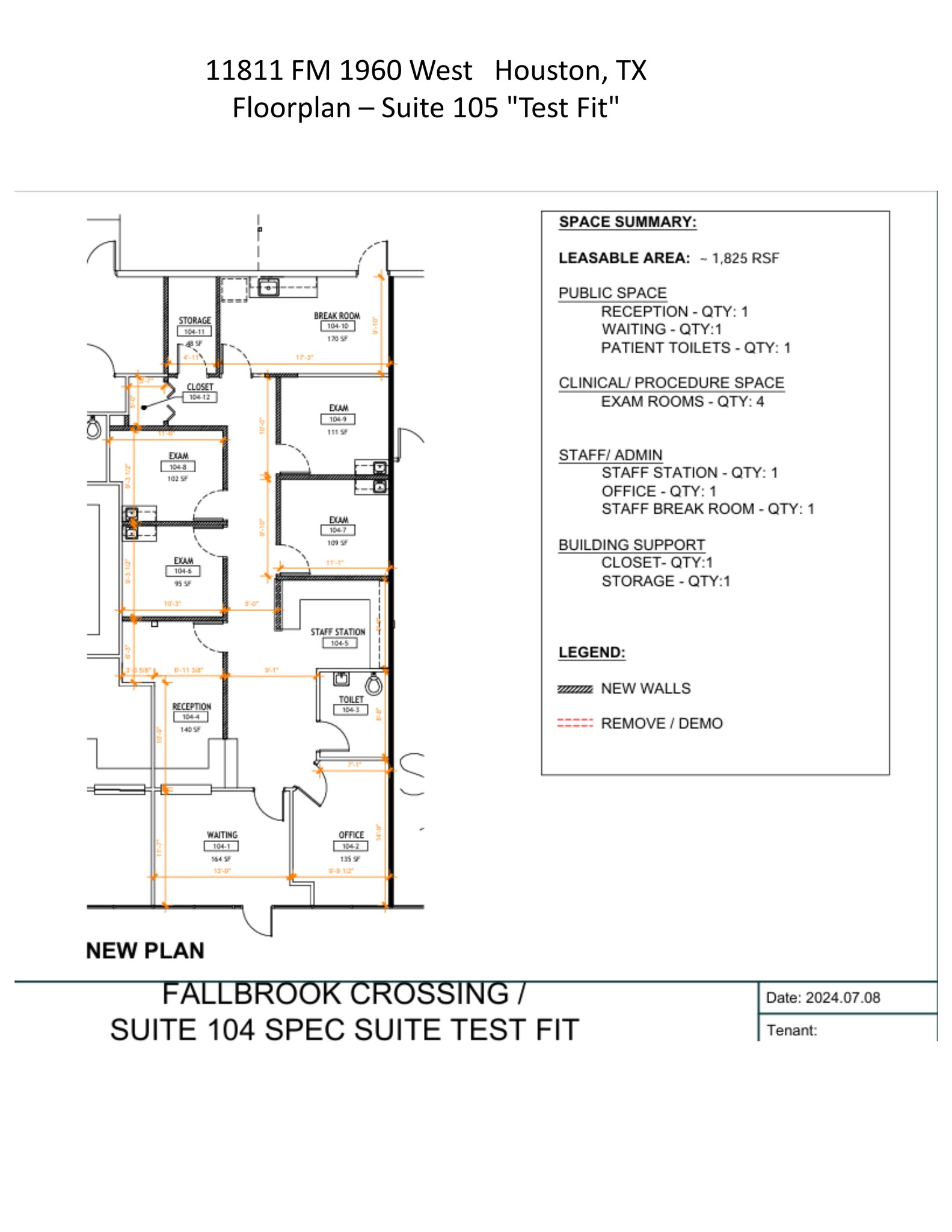 11811 W FM-1960, Houston, TX for lease Site Plan- Image 1 of 1