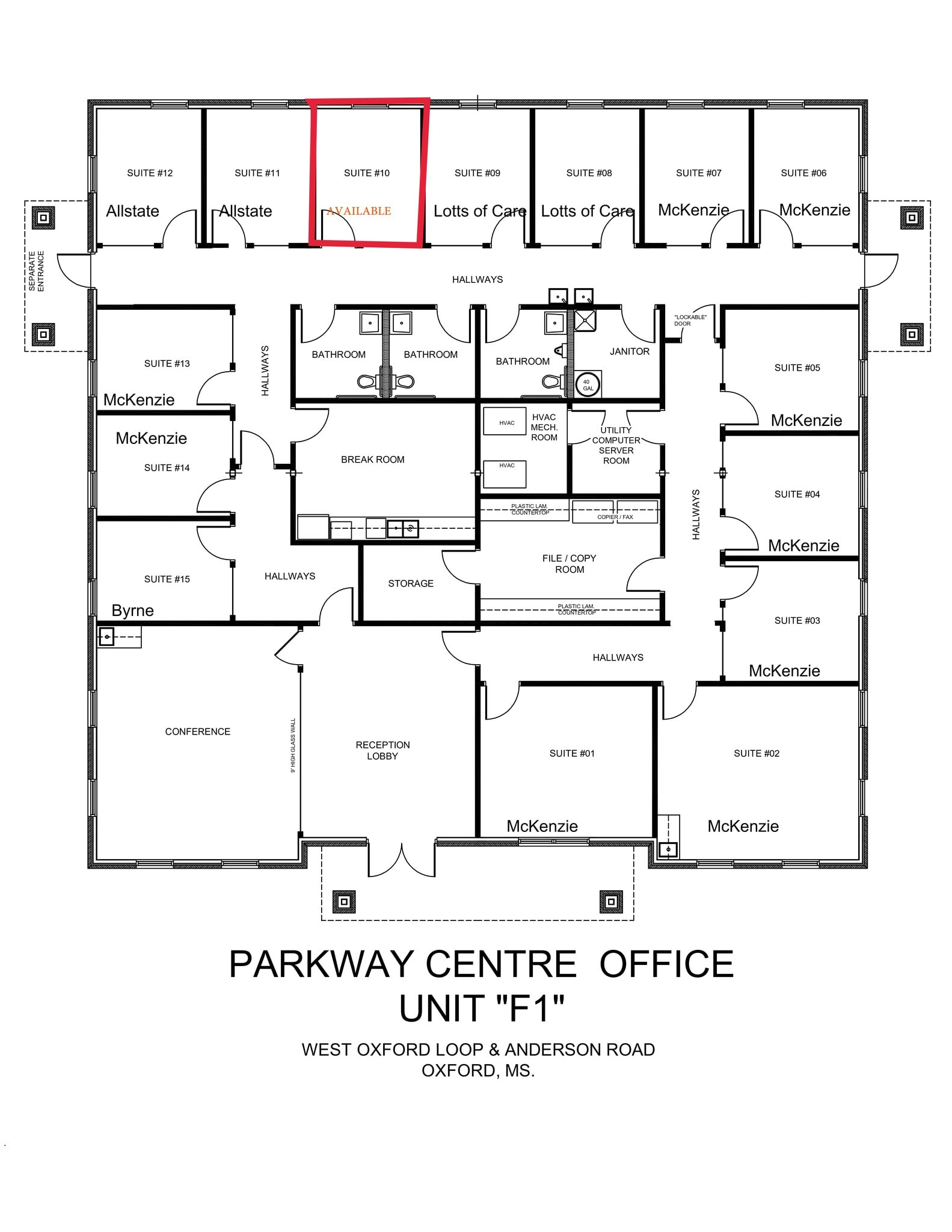 2694 W Oxford Loop, Oxford, MS for lease Site Plan- Image 1 of 1