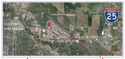 1313 Duff Dr, Fort Collins, CO - aerial  map view - Image1