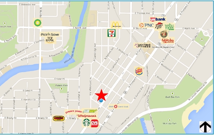 1801-1815 N Farwell Ave, Milwaukee, WI for lease - Aerial - Image 2 of 7