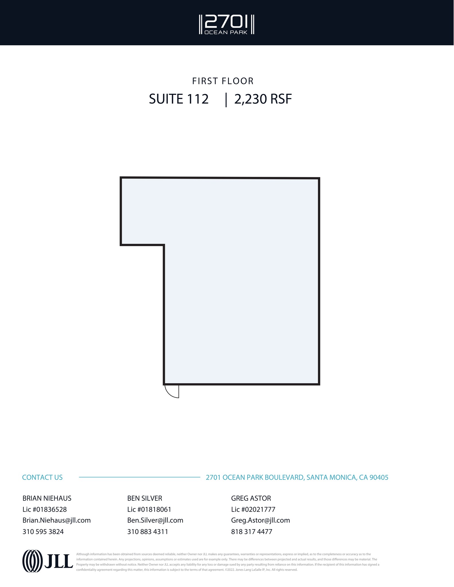 2701 Ocean Park Blvd, Santa Monica, CA for lease Site Plan- Image 1 of 1