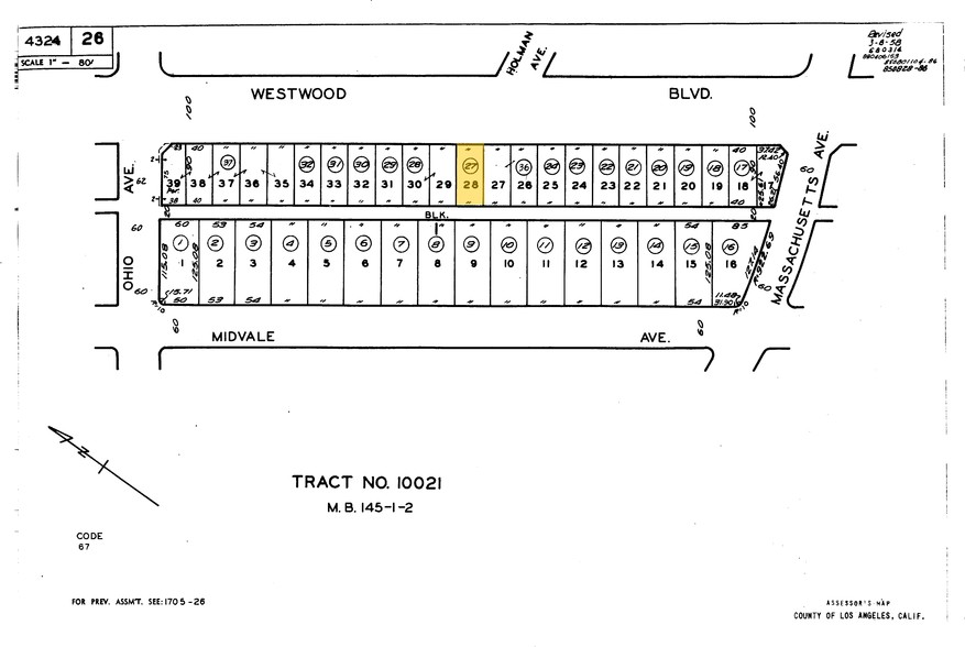 1567-1571 Westwood Blvd, Los Angeles, CA for lease - Plat Map - Image 2 of 2