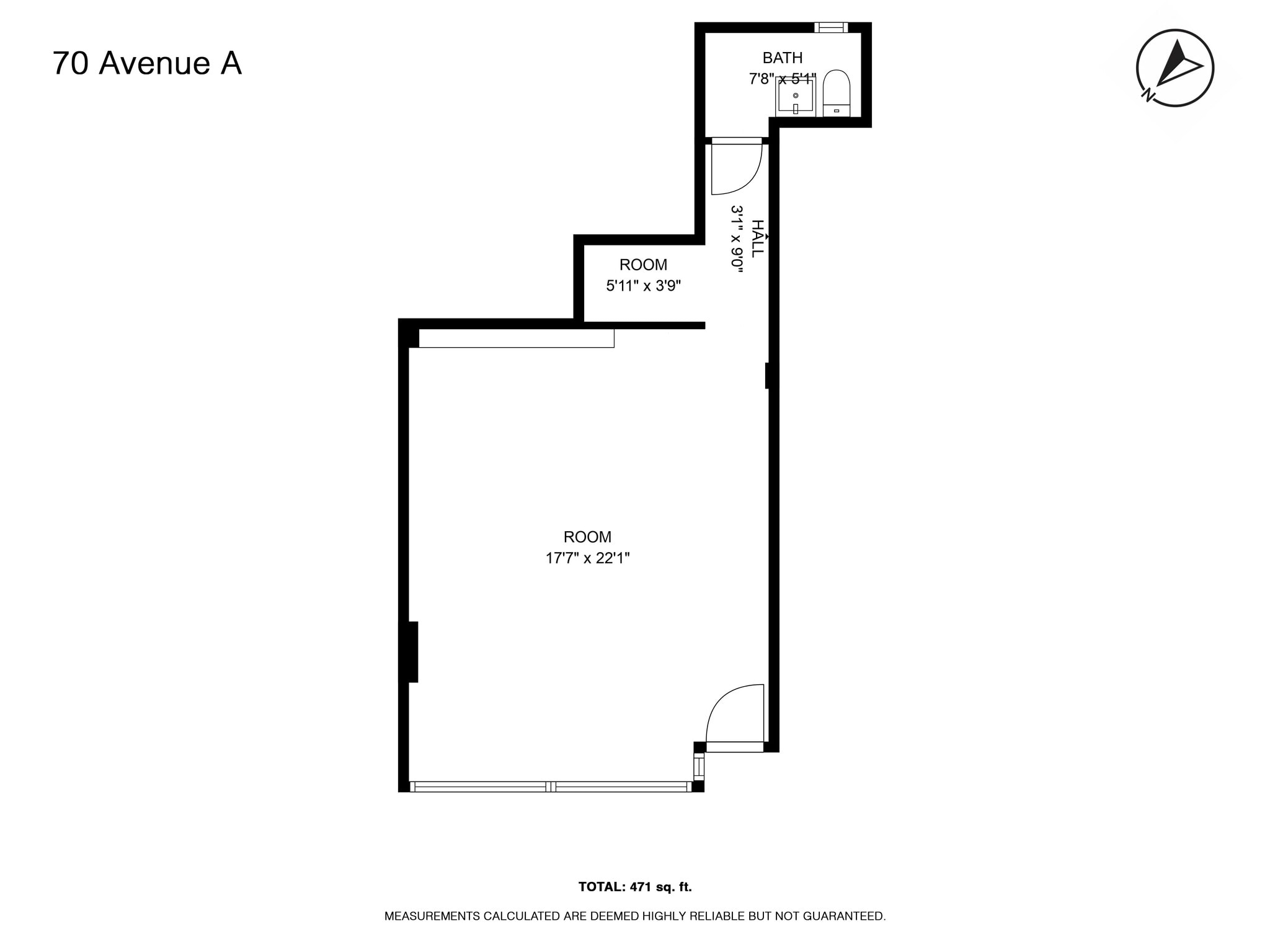 66 Avenue A, New York, NY for lease Floor Plan- Image 1 of 5