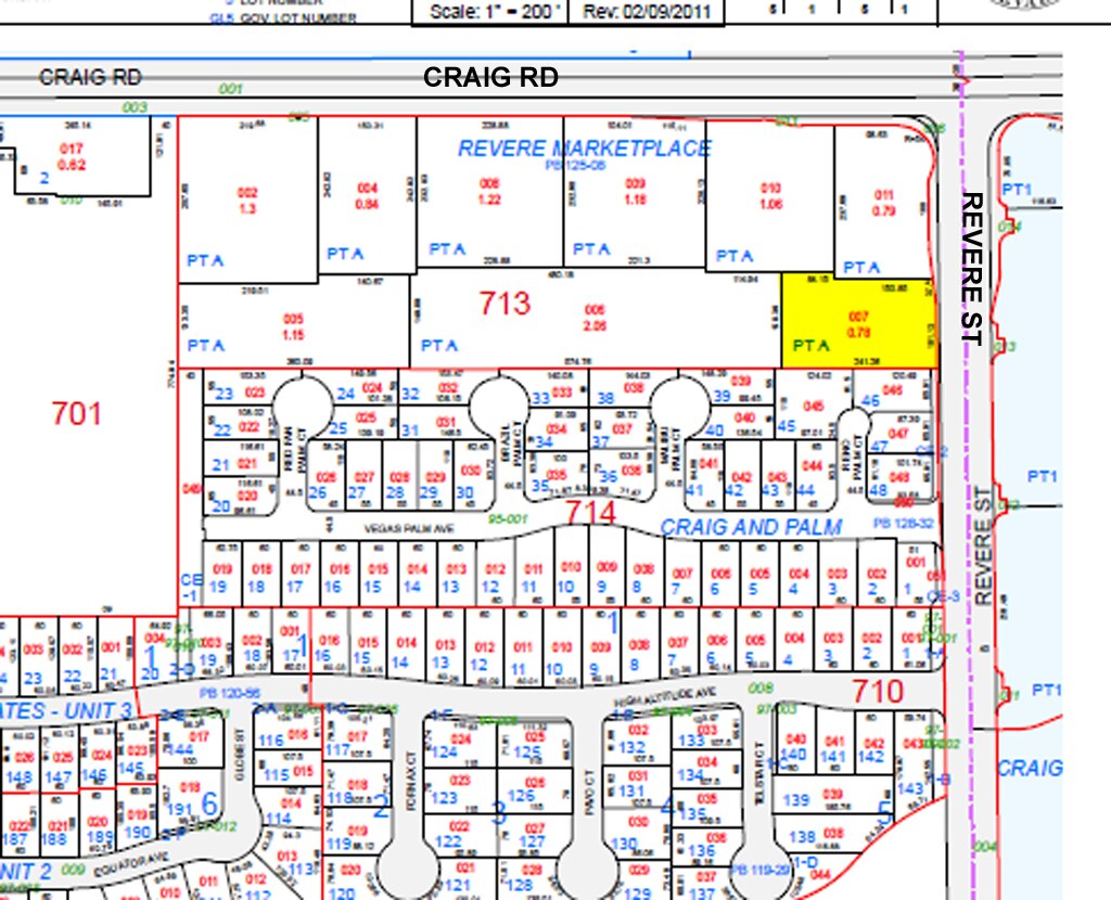 845 W Craig Rd, North Las Vegas, NV for sale Plat Map- Image 1 of 1