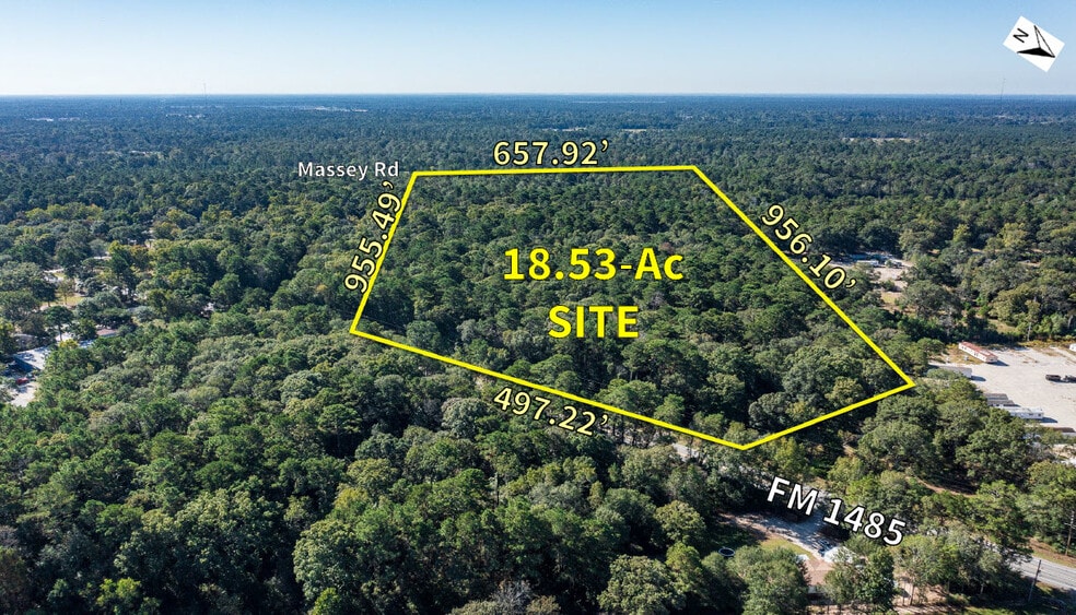 18.53+/-Ac11775 FM 1485, Conroe, TX for sale - Aerial - Image 1 of 8