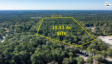 18.53+/-Ac11775 FM 1485, Conroe, TX - AERIAL  map view - Image1