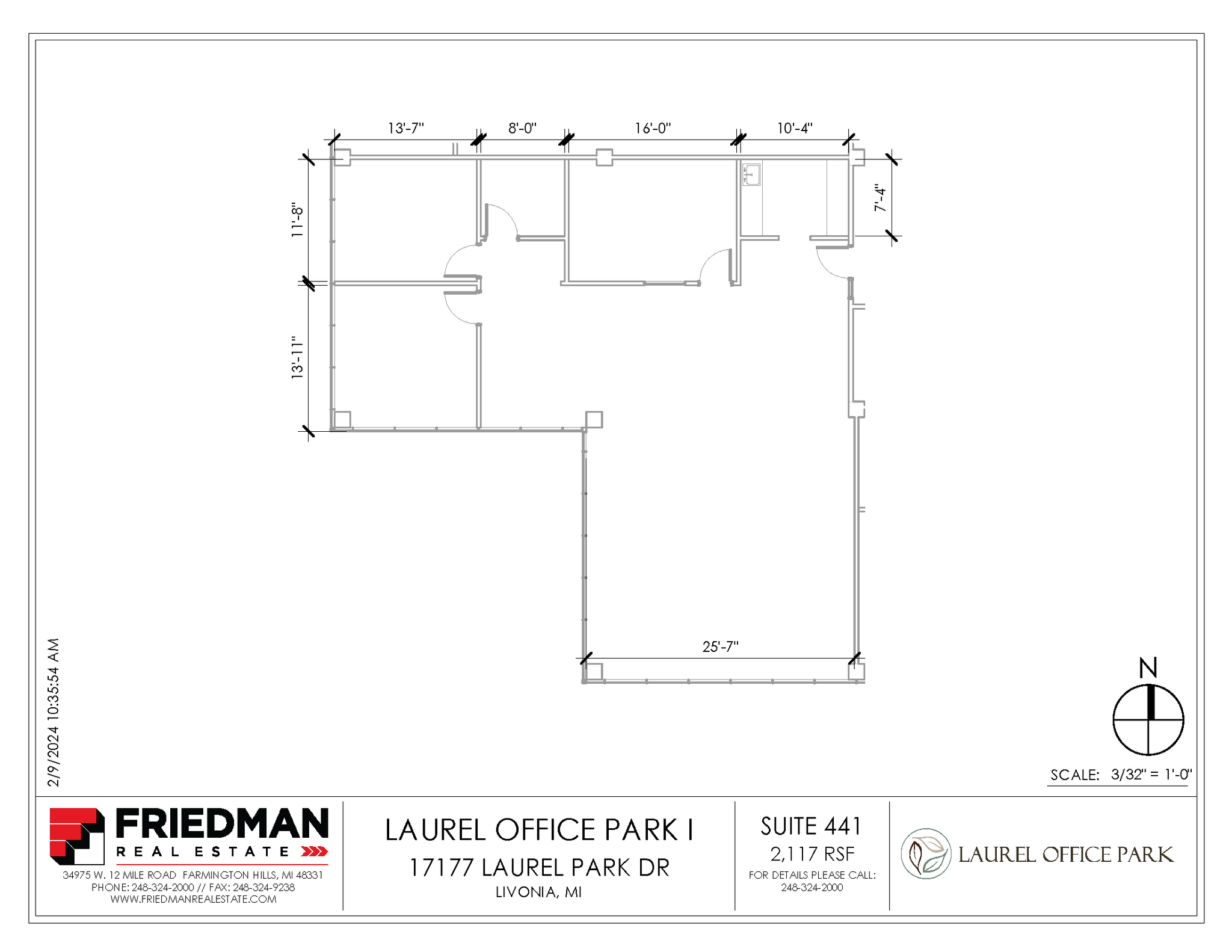 17177 N Laurel Park Dr, Livonia, MI for lease Floor Plan- Image 1 of 2