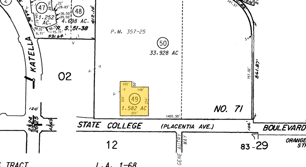 1900 S State College Blvd, Anaheim, CA for sale - Plat Map - Image 1 of 1