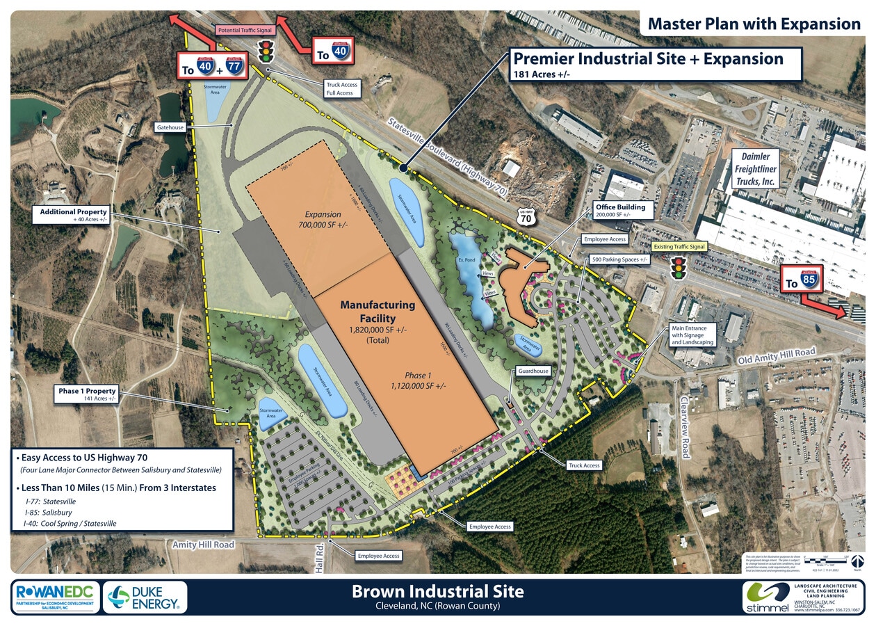 US 70 & Amity Hill Rd, Cleveland, NC 27013 PRIME INDUSTRIAL Duke