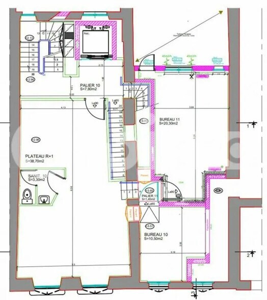 Office in La Rochelle for lease - Floor Plan - Image 1 of 1