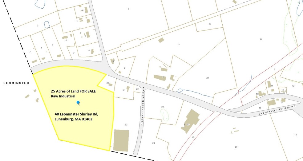 40 Leominster Shirley Rd, Lunenburg, MA for sale - Plat Map - Image 1 of 1