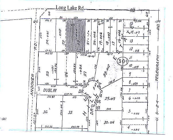 1133 W Long Lake Rd, Bloomfield Hills, MI for sale Plat Map- Image 1 of 1