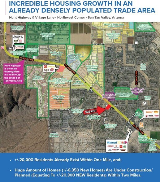 Nwc Hunt Highway & Village Ln, San Tan Valley, AZ for sale - Building Photo - Image 1 of 1