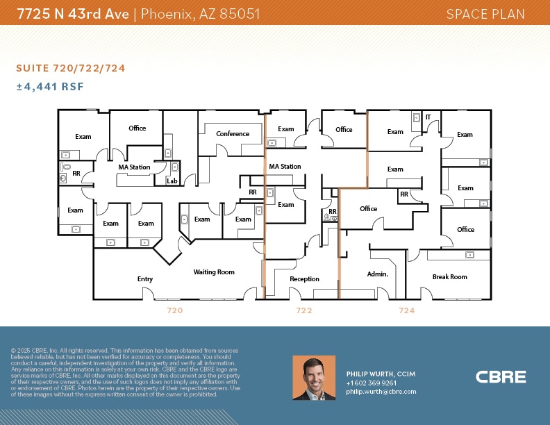 7725 N 43rd Ave, Phoenix, AZ for lease Floor Plan- Image 1 of 2