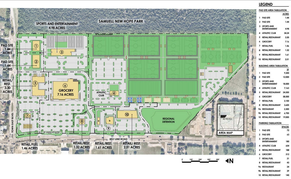 SEC of Belt Line Rd & Town East Blvd, Sunnyvale, TX for sale - Aerial - Image 3 of 4