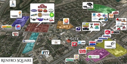 141 NW Renfro St, Burleson, TX - AERIAL  map view