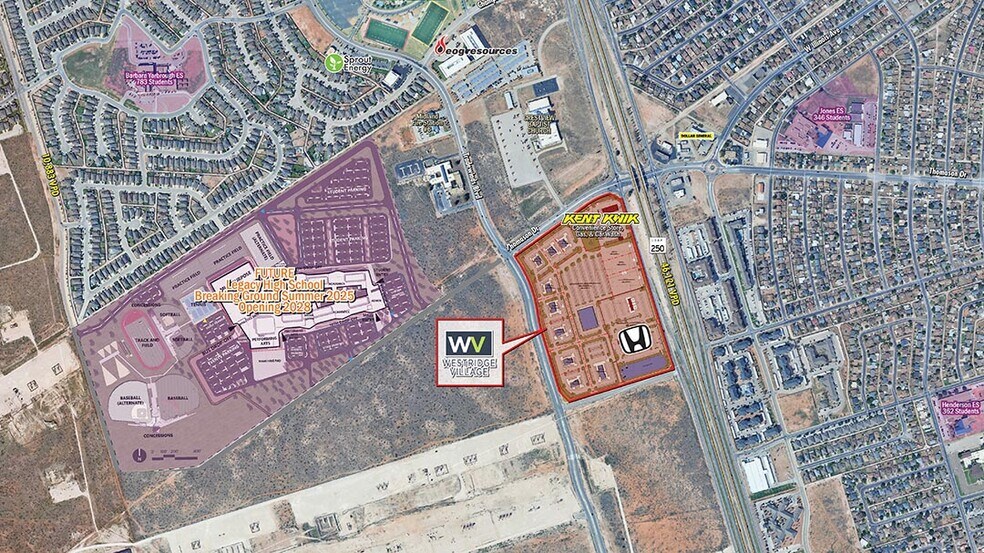 SWQ Loop 250 & Thomason Dr, Midland, TX for sale - Aerial - Image 1 of 4