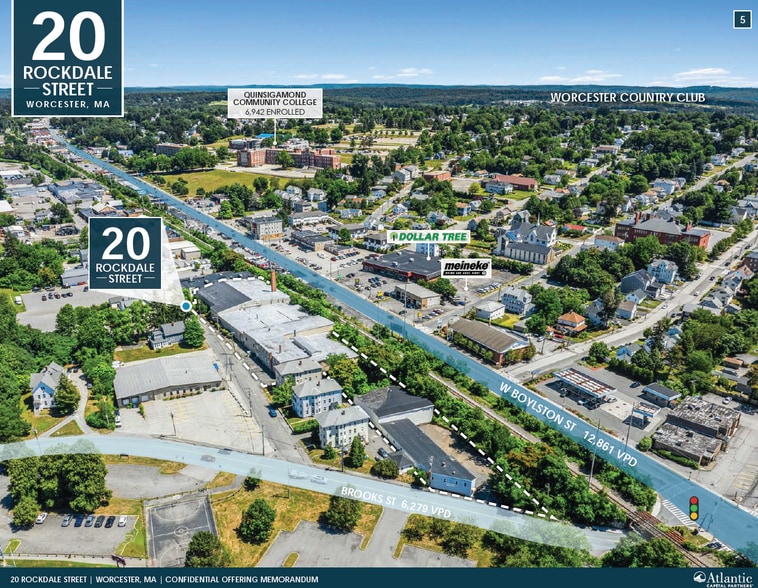20 Rockdale St, Worcester, MA for sale - Aerial - Image 2 of 5